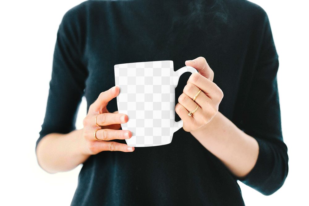 Coffee mug png mockup, transparent design