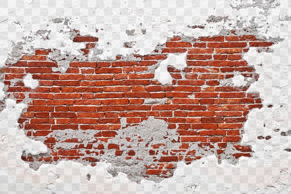 Brick wall png mockup, transparent design