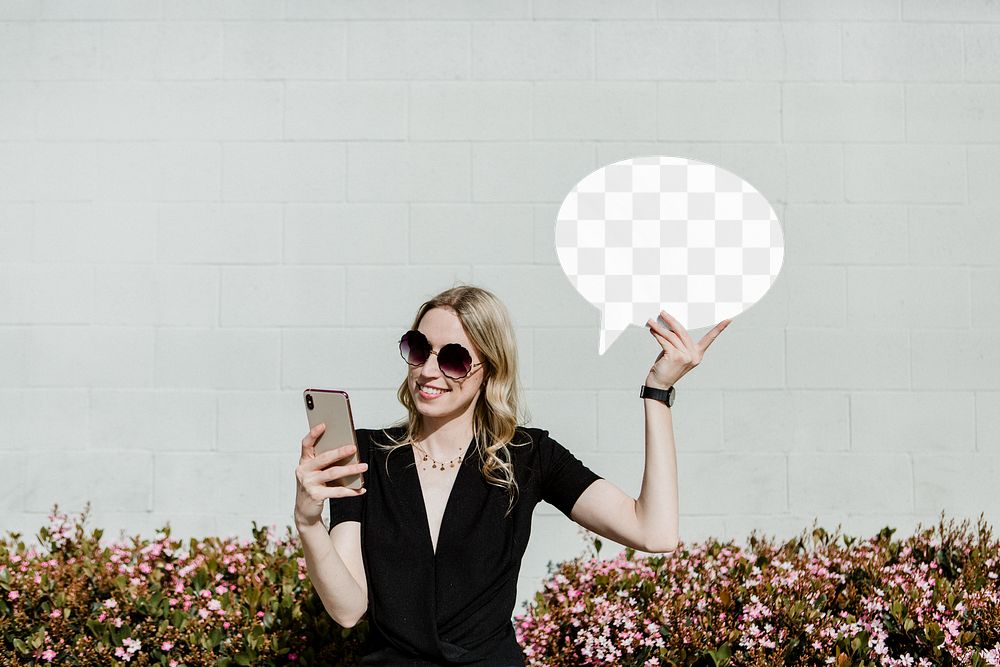 Speech bubble png transparent mockup