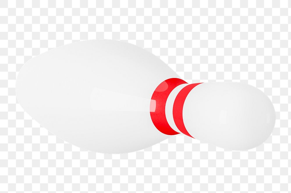 PNG 3D bowling pin, element illustration, transparent background