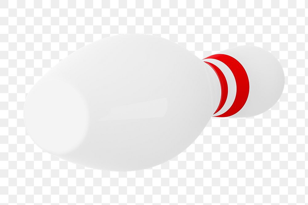 PNG 3D bowling pin, element illustration, transparent background