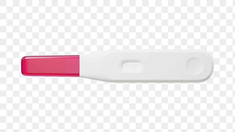 PNG 3D positive pregnancy test, element illustration, transparent background