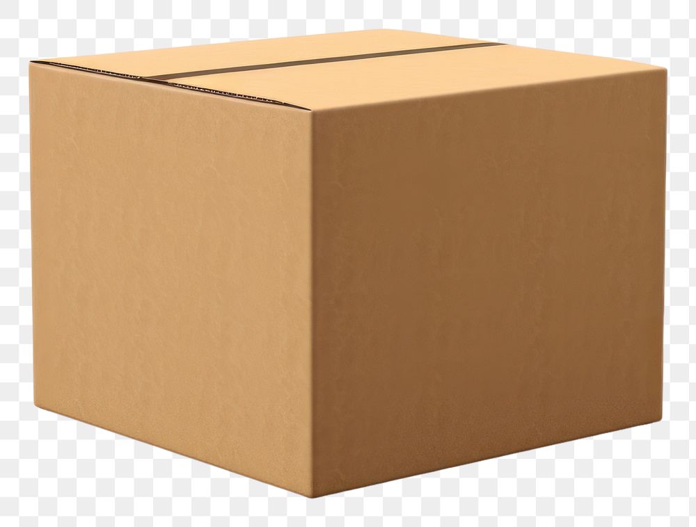 PNG Carton box cardboard white background. AI generated Image by rawpixel.