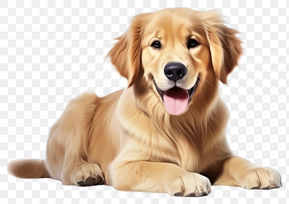 PNG Pet retriever mammal animal. AI generated Image by rawpixel.