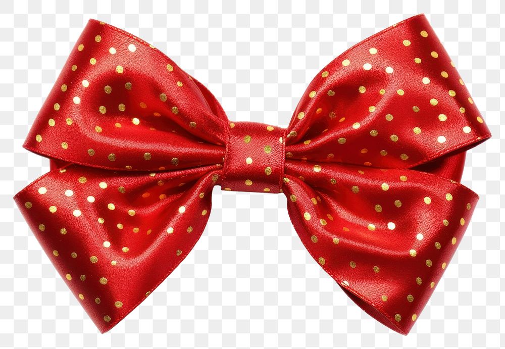 PNG Christmas gold bow red. 