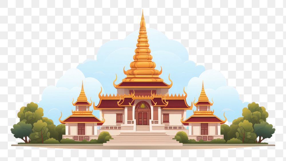 PNG Temple architecture building pagoda. AI generated Image by rawpixel.