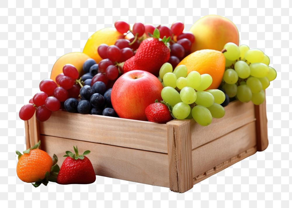 PNG Strawberry blueberry grapes apple. 