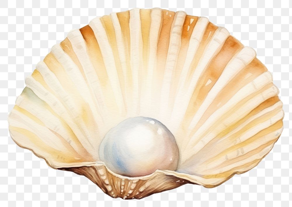 PNG Seashell clam white background invertebrate. 
