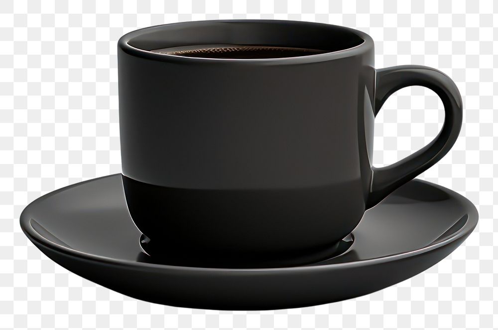 PNG Coffee saucer drink black. 