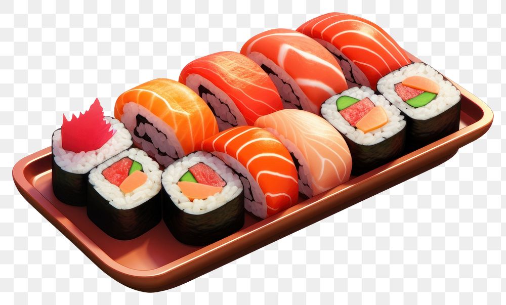 PNG Sushi plate food rice. | Free PNG - rawpixel