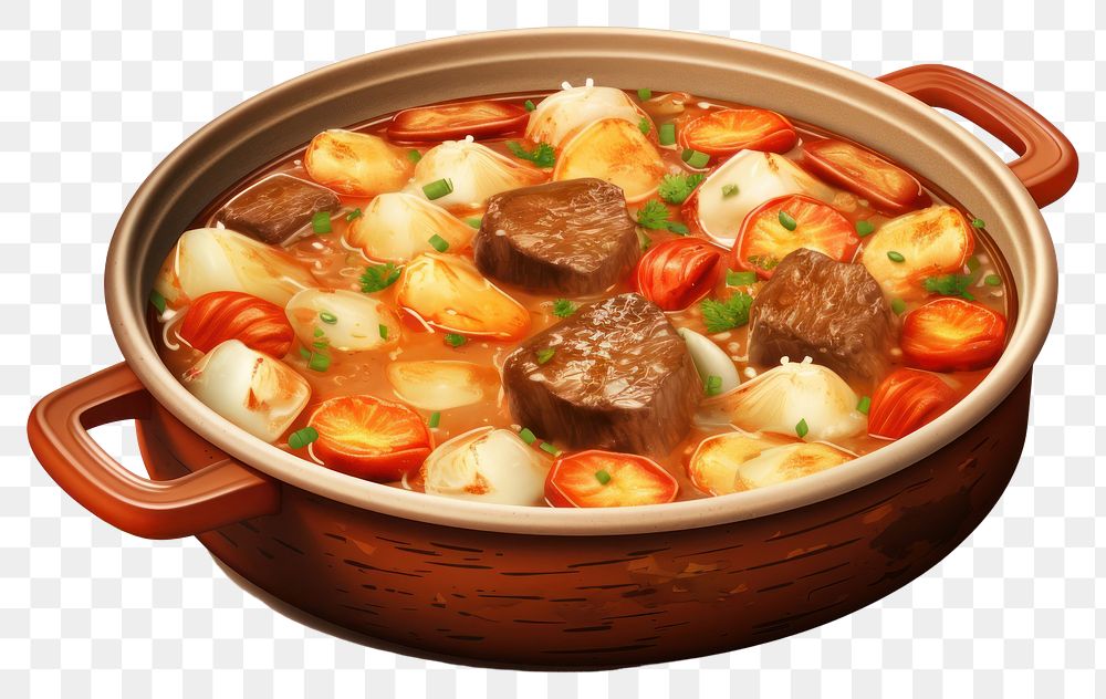 PNG Stew vegetable food meat. AI generated Image by rawpixel.