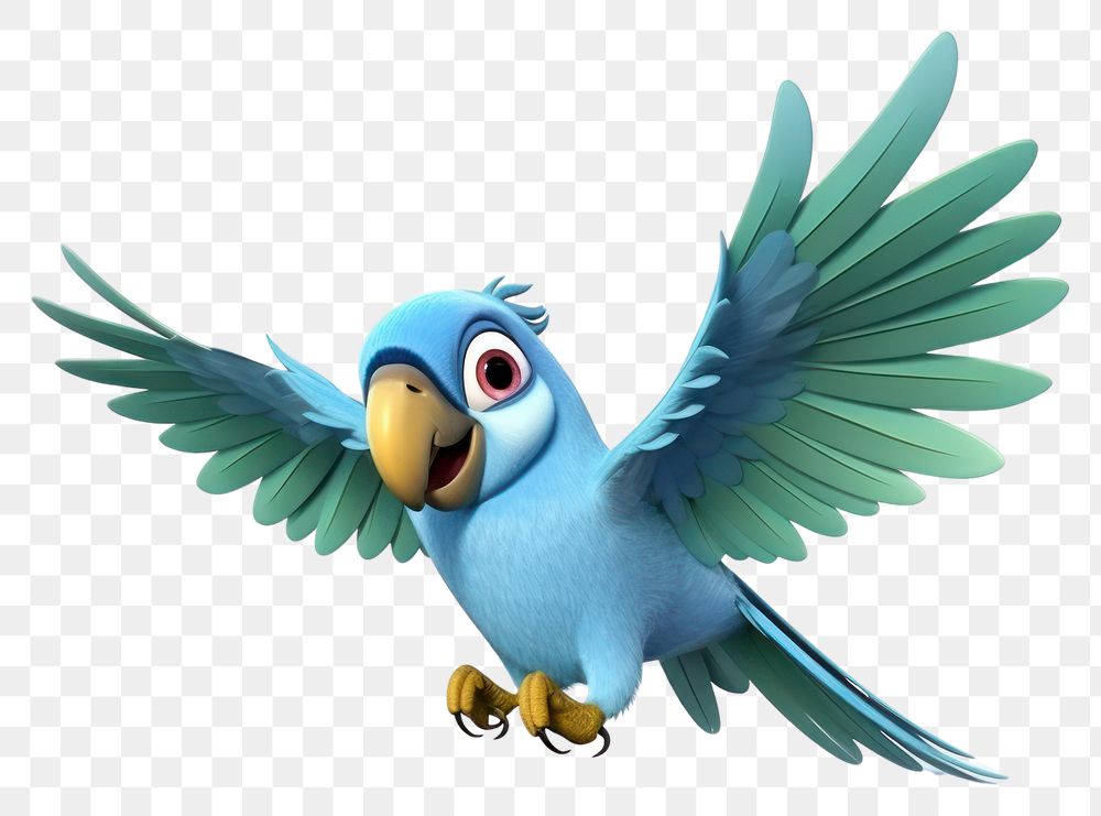 PNG Parrot cartoon animal flying. 