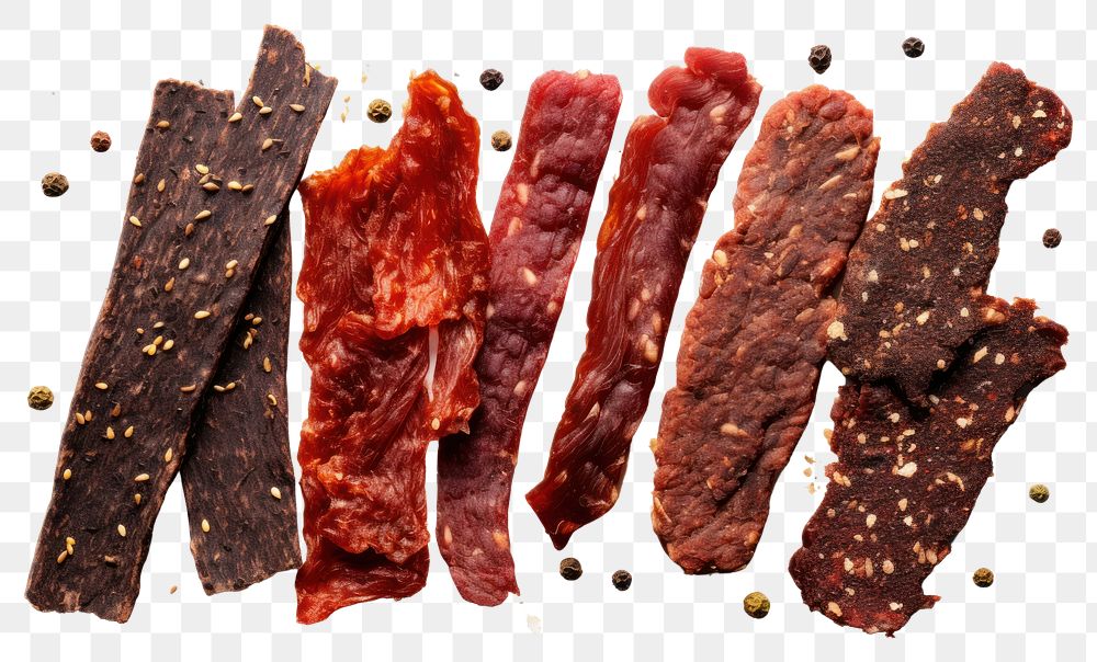 PNG Meat snack food pork. AI generated Image by rawpixel.