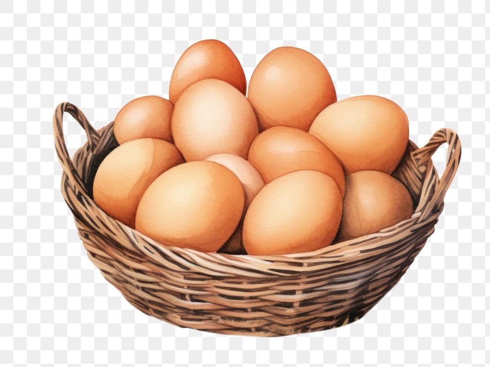 PNG Basket food egg freshness. AI generated Image by rawpixel.