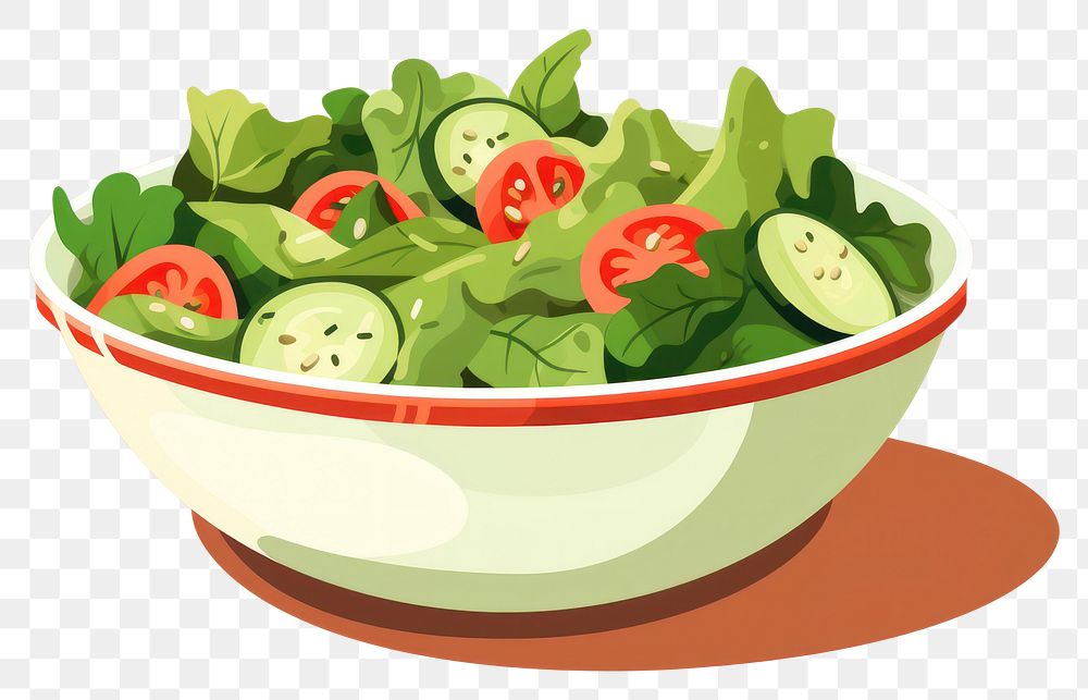 PNG Bowl vegetable salad plant. AI generated Image by rawpixel.
