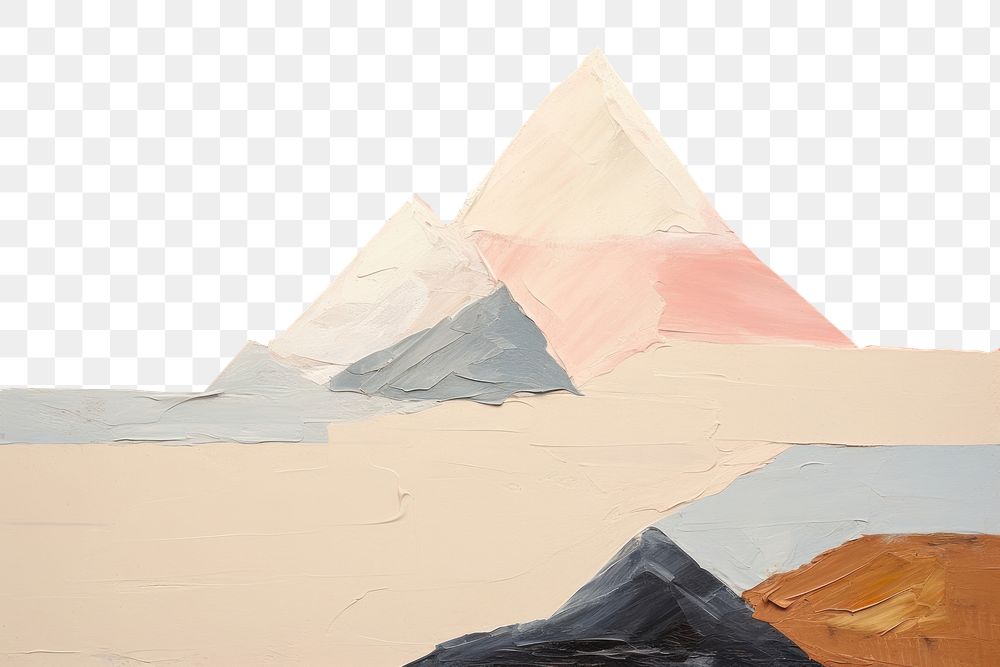 PNG Art mountain painting. 