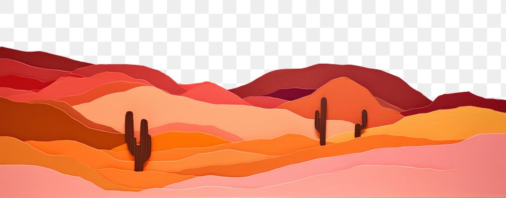 PNG Desert outdoors nature art. AI generated Image by rawpixel.