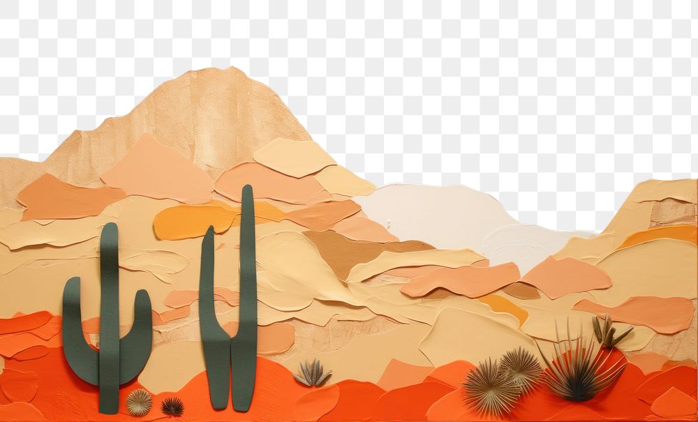 PNG Desert art outdoors painting. AI generated Image by rawpixel.