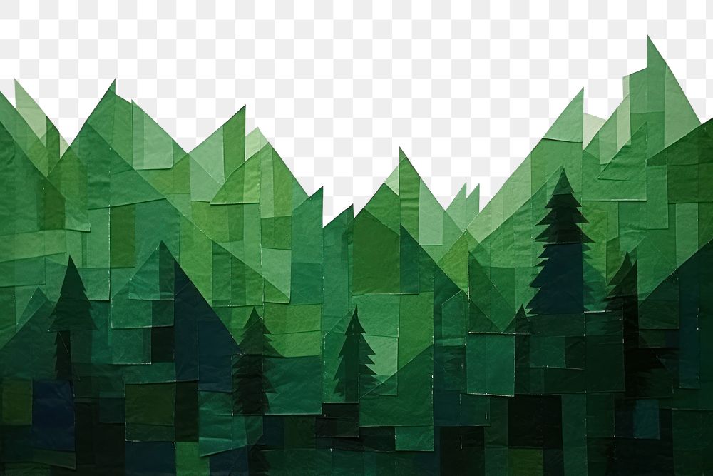 PNG Green art forest paper. AI generated Image by rawpixel.