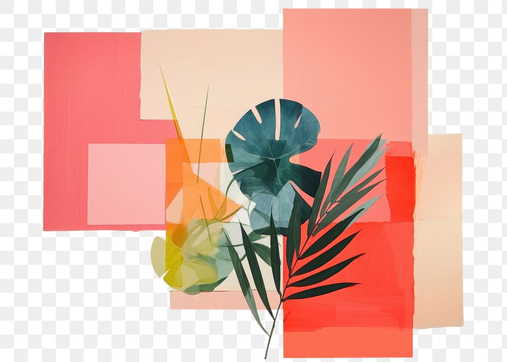 PNG Plant art painting collage. AI generated Image by rawpixel.