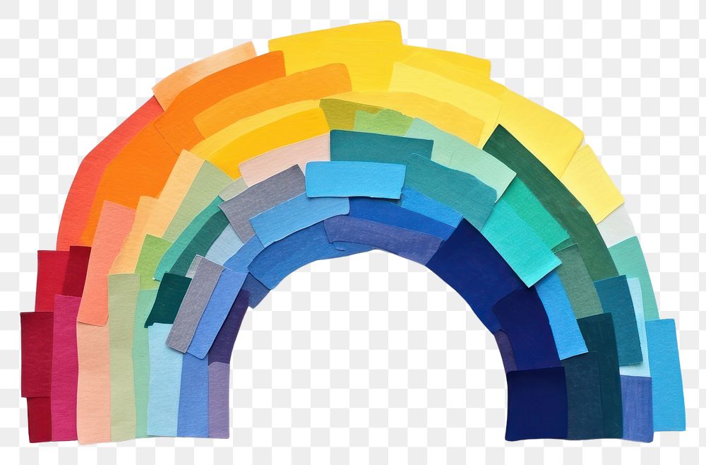 PNG Art painting rainbow arch. 