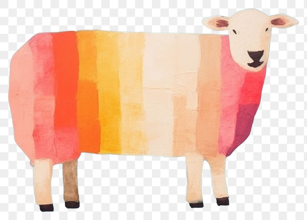 PNG Sheep art livestock painting. AI generated Image by rawpixel.