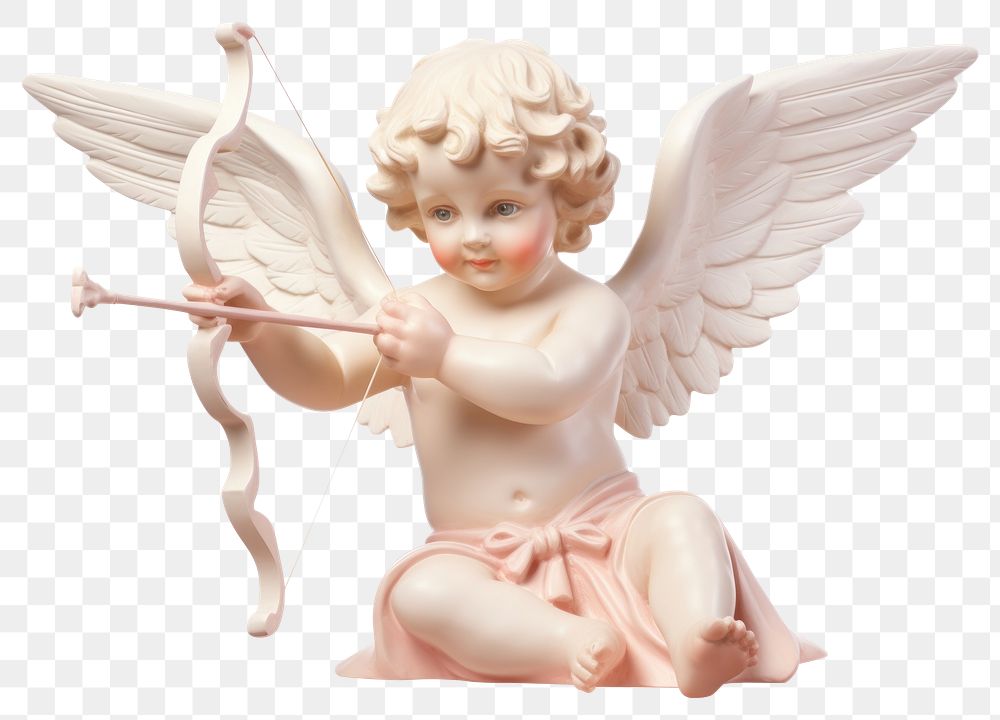 PNG Angel Cupid cupid bow white background. 