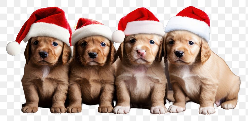 PNG Puppy decoration christmas mammal. AI generated Image by rawpixel.