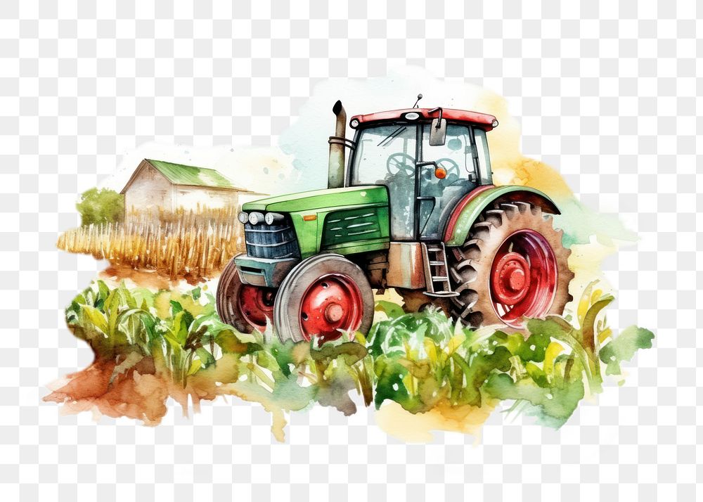 PNG Agriculture outdoors tractor vehicle. AI generated Image by rawpixel.