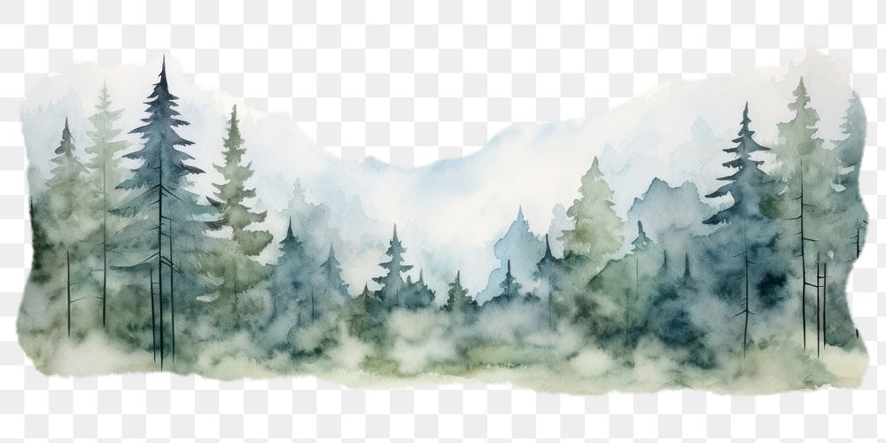PNG watercolor illustration of background, isolated on a white paper background, isolated --ar 3:2