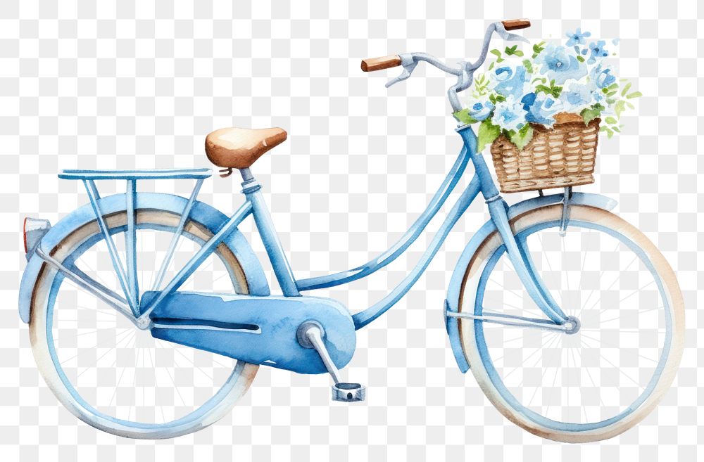 PNG Bicycle basket vehicle flower. 