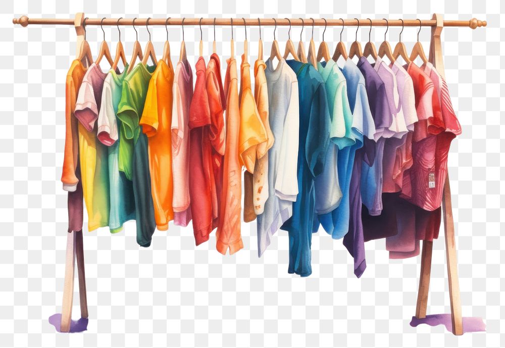 PNG Consumerism arrangement clothesline coathanger. 