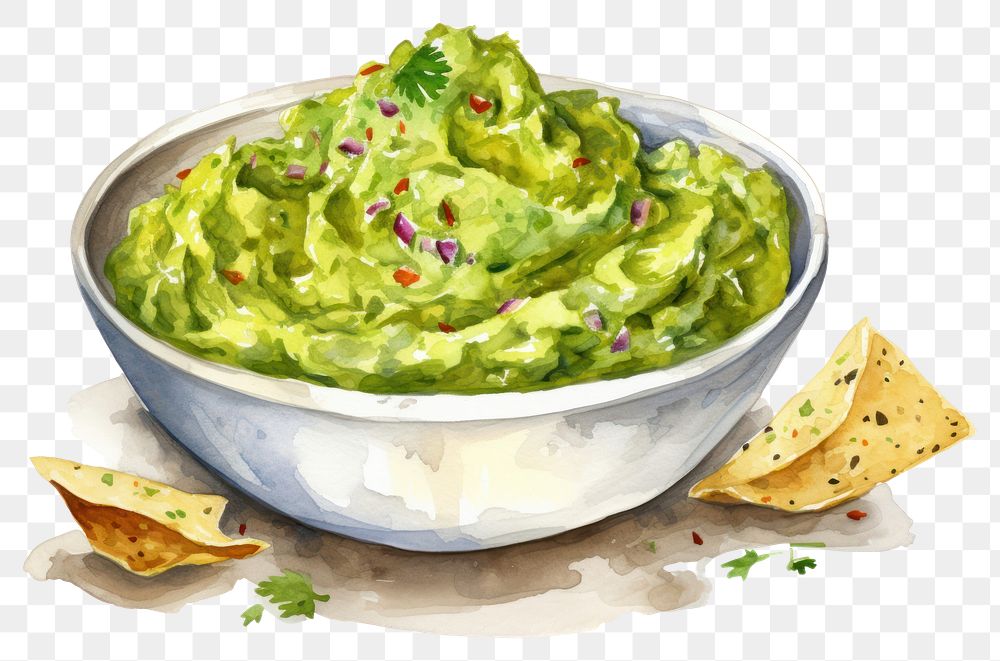 PNG Guacamole plate food vegetable. AI generated Image by rawpixel.