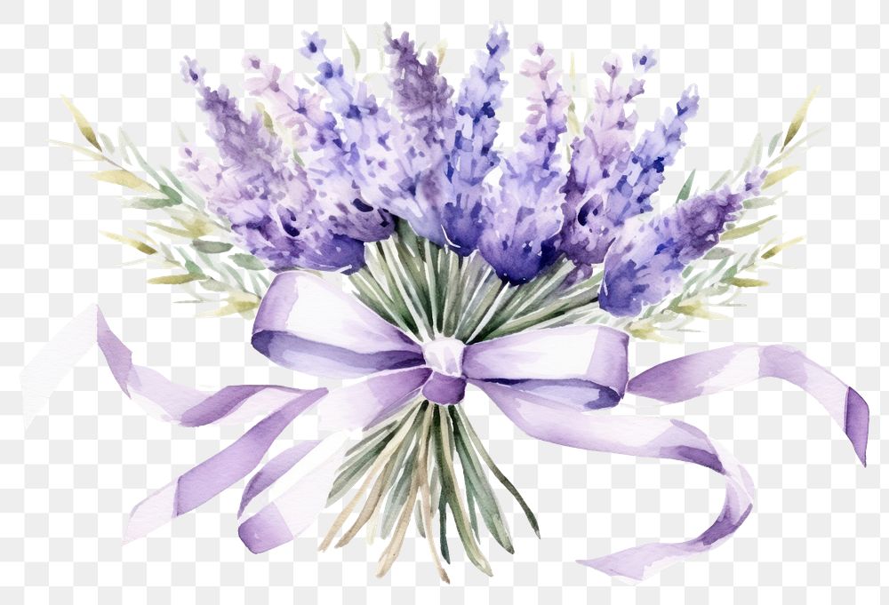 PNG Lavender flower ribbon purple