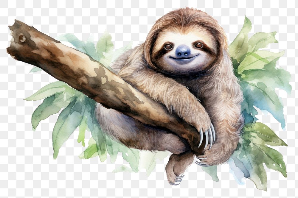 PNG Wildlife animal mammal sloth. AI generated Image by rawpixel.