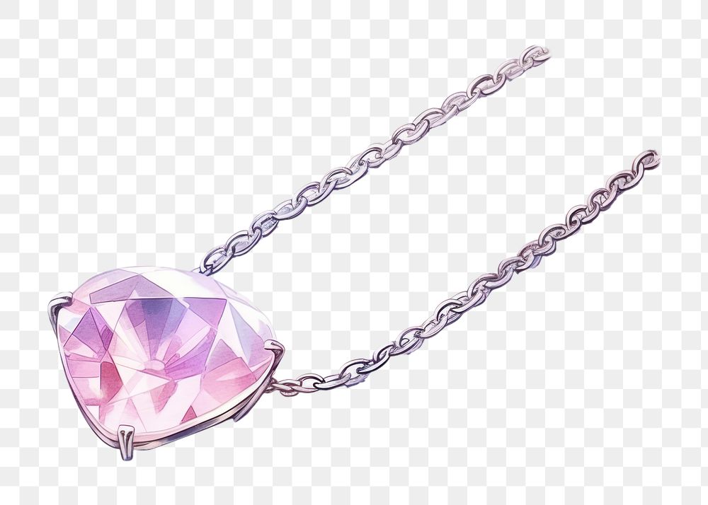 PNG Necklace diamond gemstone jewelry. AI generated Image by rawpixel.