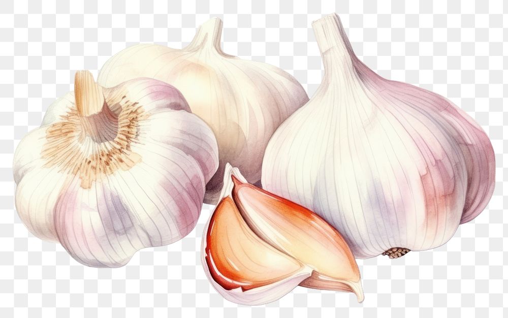 PNG Garlic vegetable plant food. AI generated Image by rawpixel.