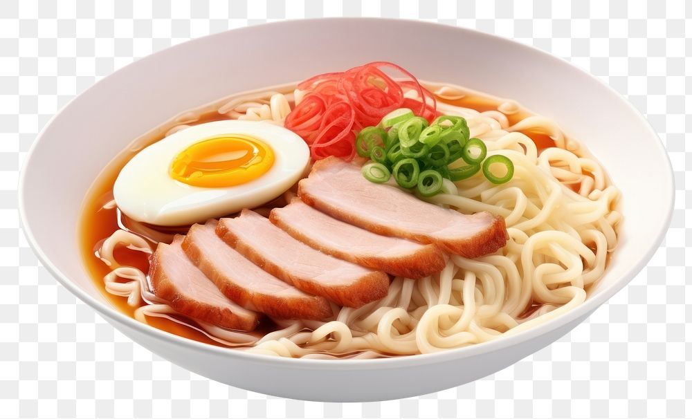 PNG Pork egg ramen meat. AI generated Image by rawpixel.