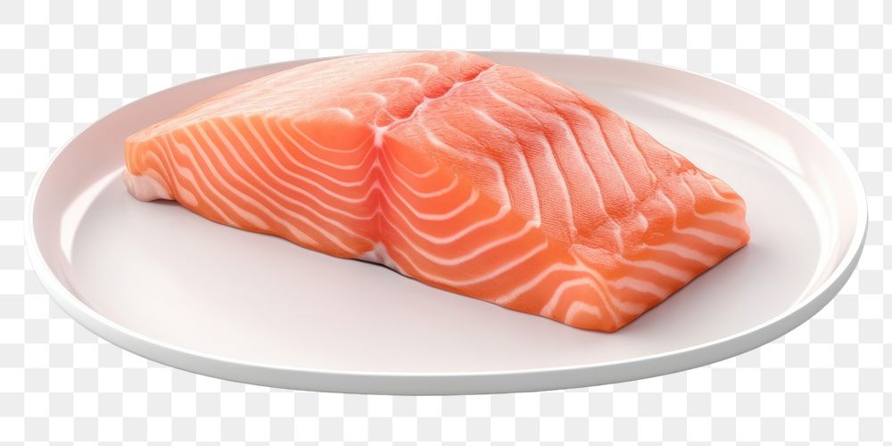 PNG Salmon plate seafood transparent background. AI generated Image by rawpixel.