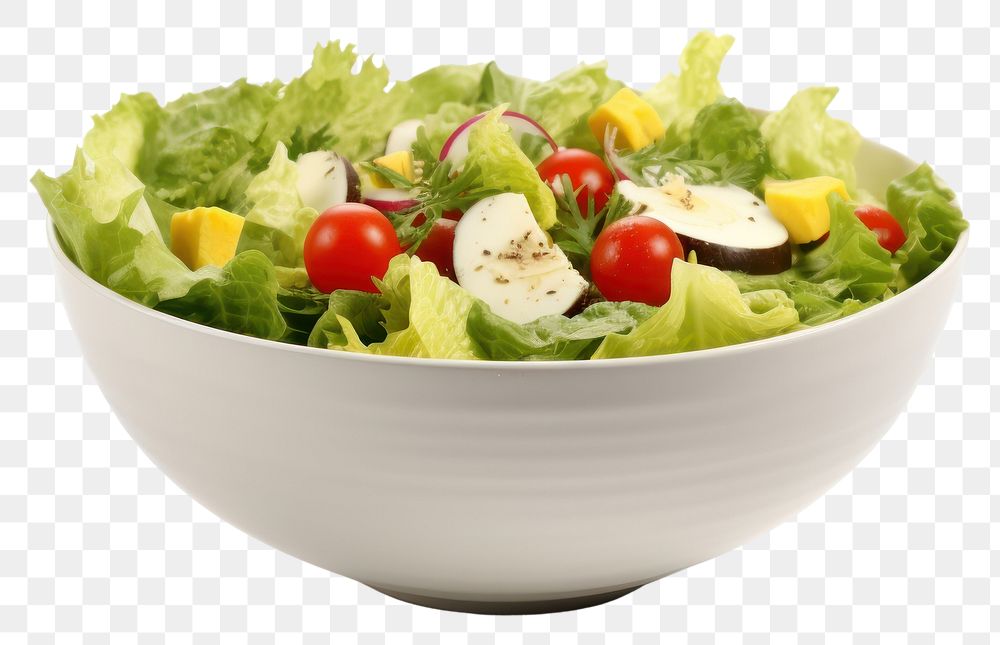 PNG Vegetable lettuce salad plate. AI generated Image by rawpixel.