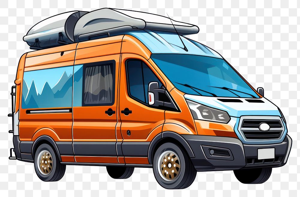 PNG Vehicle van transportation minibus. AI generated Image by rawpixel.