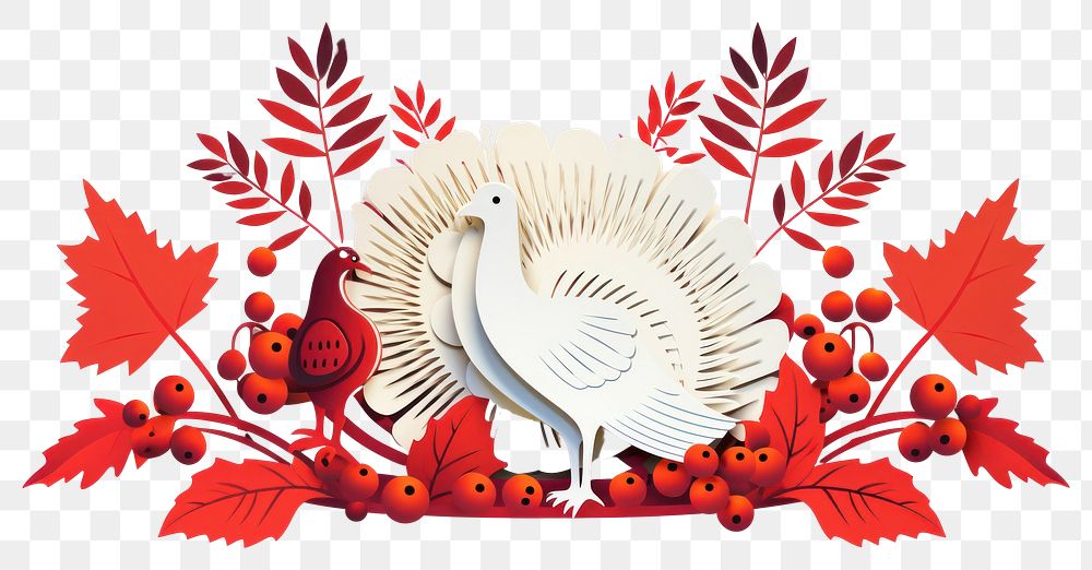 PNG Animal plant bird thanksgiving. AI generated Image by rawpixel.