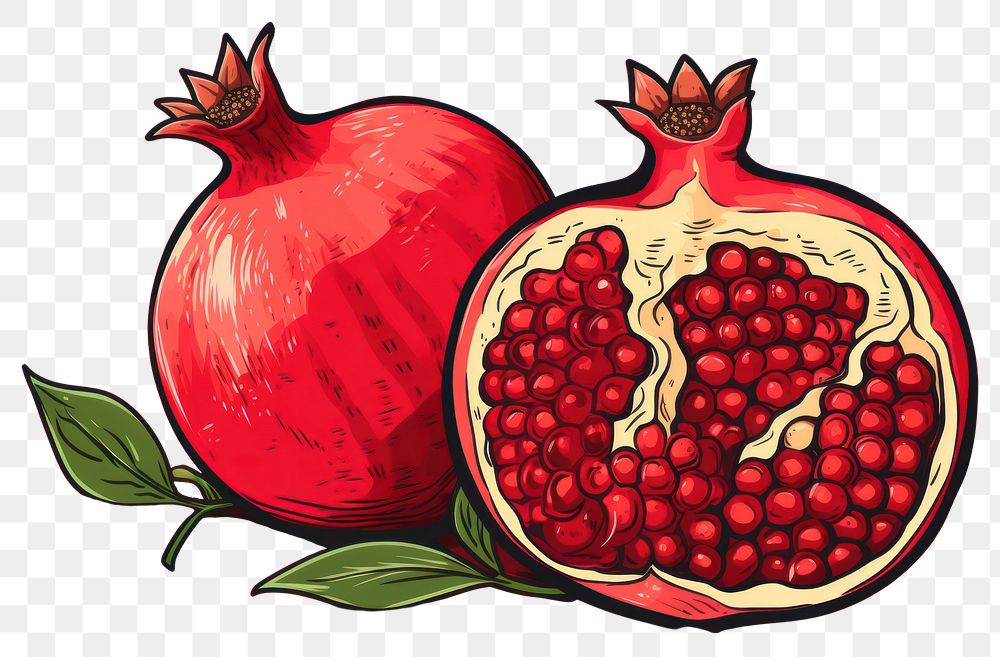 PNG Pomegranate fruit plant food. 