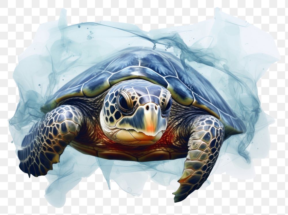 PNG Reptile animal turtle underwater. 