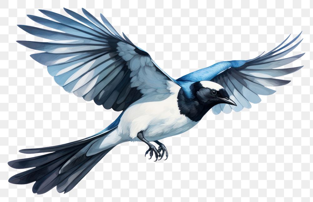 PNG Flying animal magpie bird. 