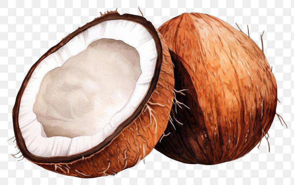 PNG Coconut plant freshness eggshell. 