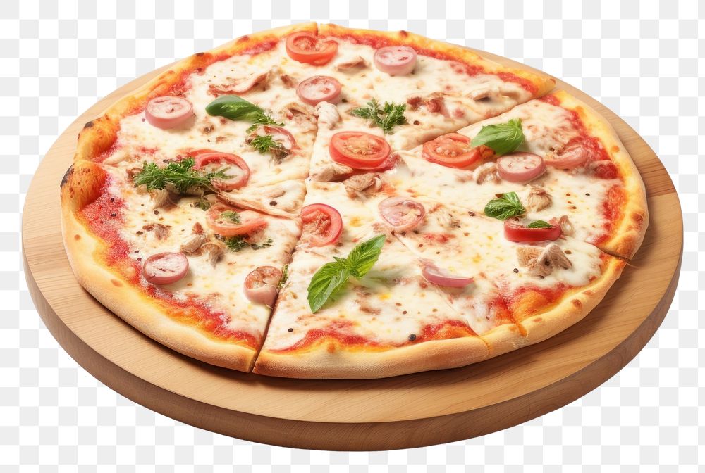 PNG Pizza food white background mozzarella. 