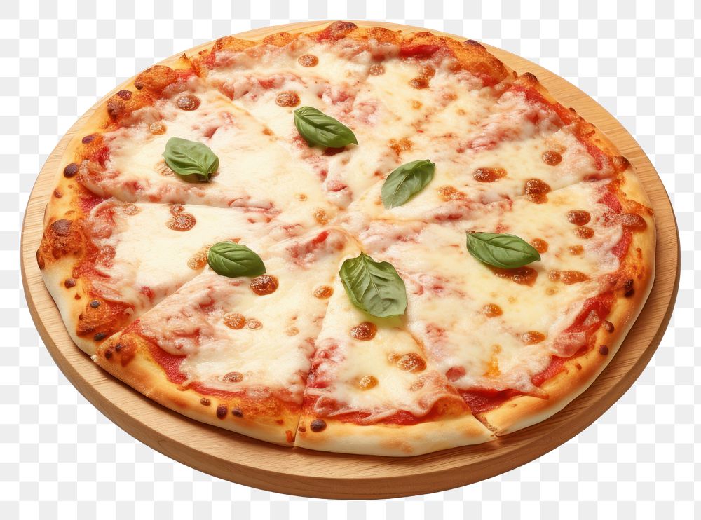 PNG Pizza food white background mozzarella. 