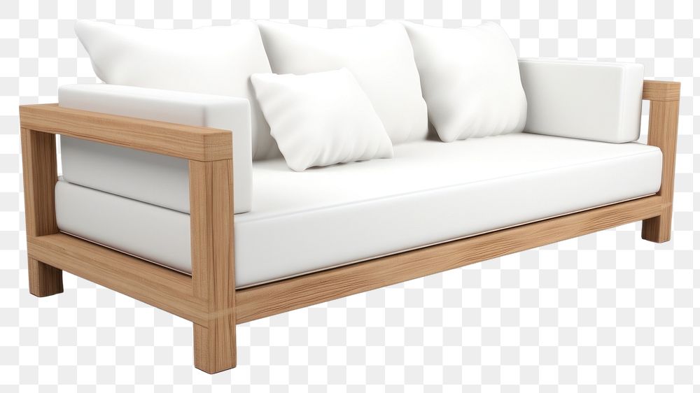 PNG Furniture pillow sofa wood. AI generated Image by rawpixel.
