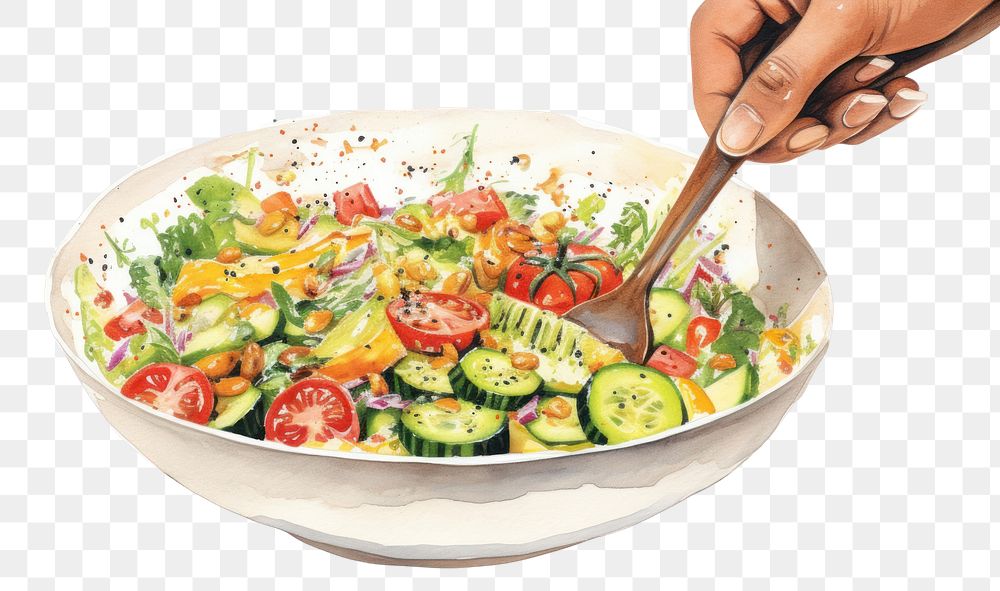 PNG Plate vegetable freshness cucumber. AI generated Image by rawpixel.